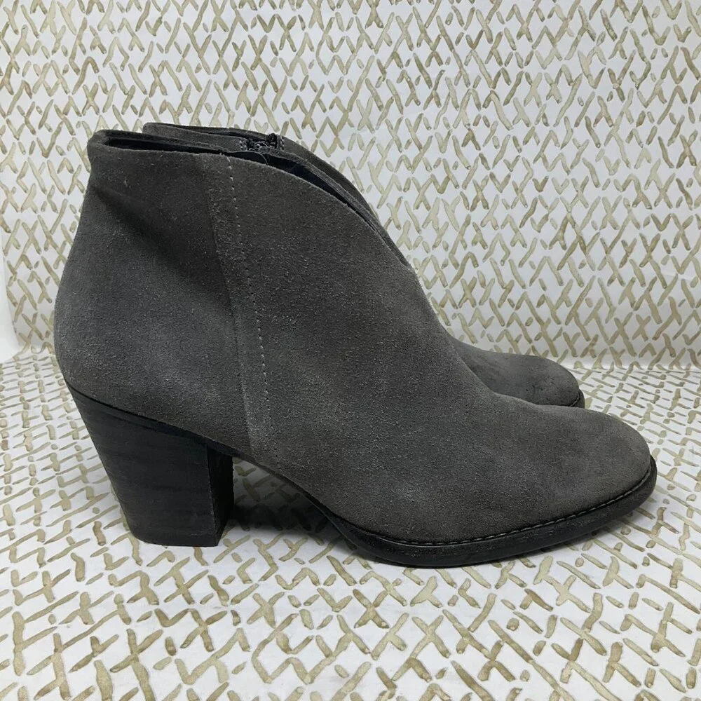 PAUL GREEN Gray Suede DELGADO Ankle Booties Leather Boots Size UK‎ 5 US 7.5